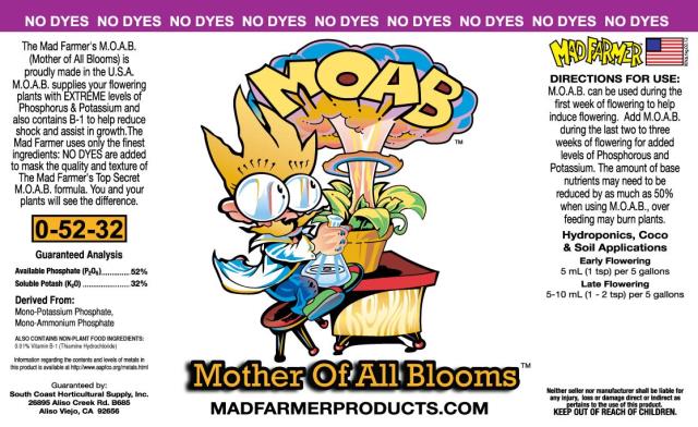 Mad Farmer MOAB Fertilizer Mother of all Blooms 0-52-32